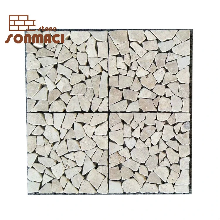 Yellow Marble Mosaic Stepping Stone Tiles