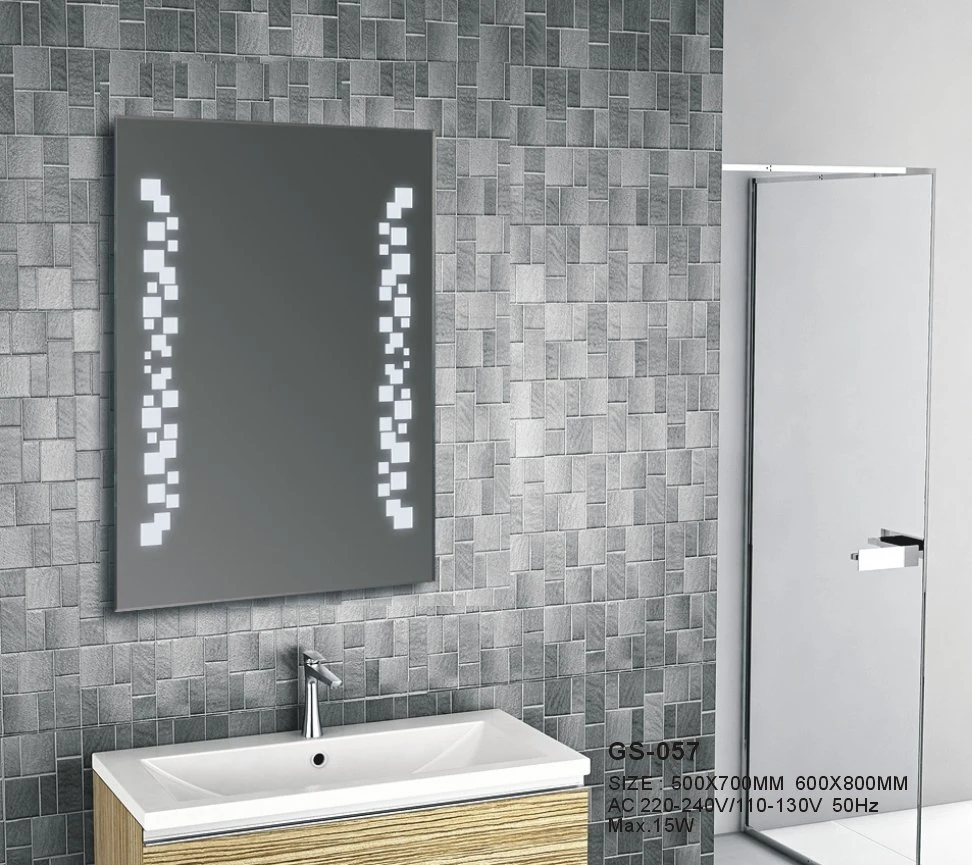 Bathroom LED Mirror Touch Screen Defogger UL CE Saso Certificate