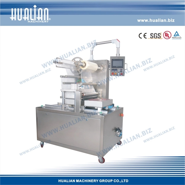 Hvt-450f/2 Hualian Trays Gas Flush Vacuum Packaging Machine