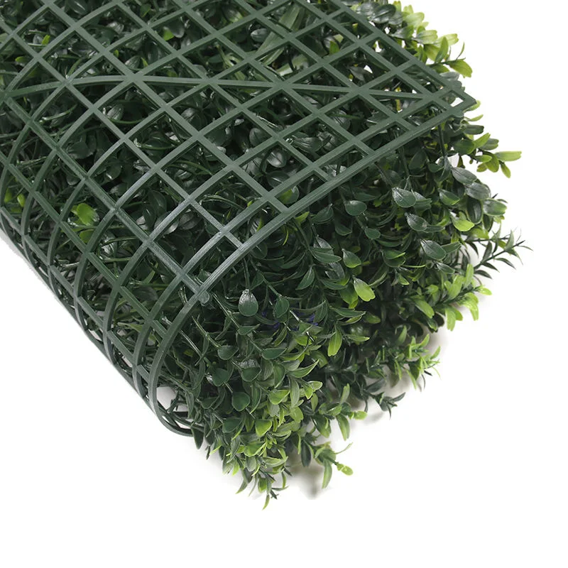 Garden Supplies Faux Plant Plastic Grass Green Foliage Panel Artificial Boxwood Hedge Wall for Outdoor Decor