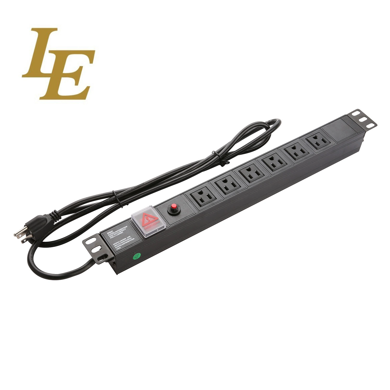 Le Wholesale/Supplier 19inch 1u Alu USA Type PDU 8 Power Outlet with Switch 110V 220V