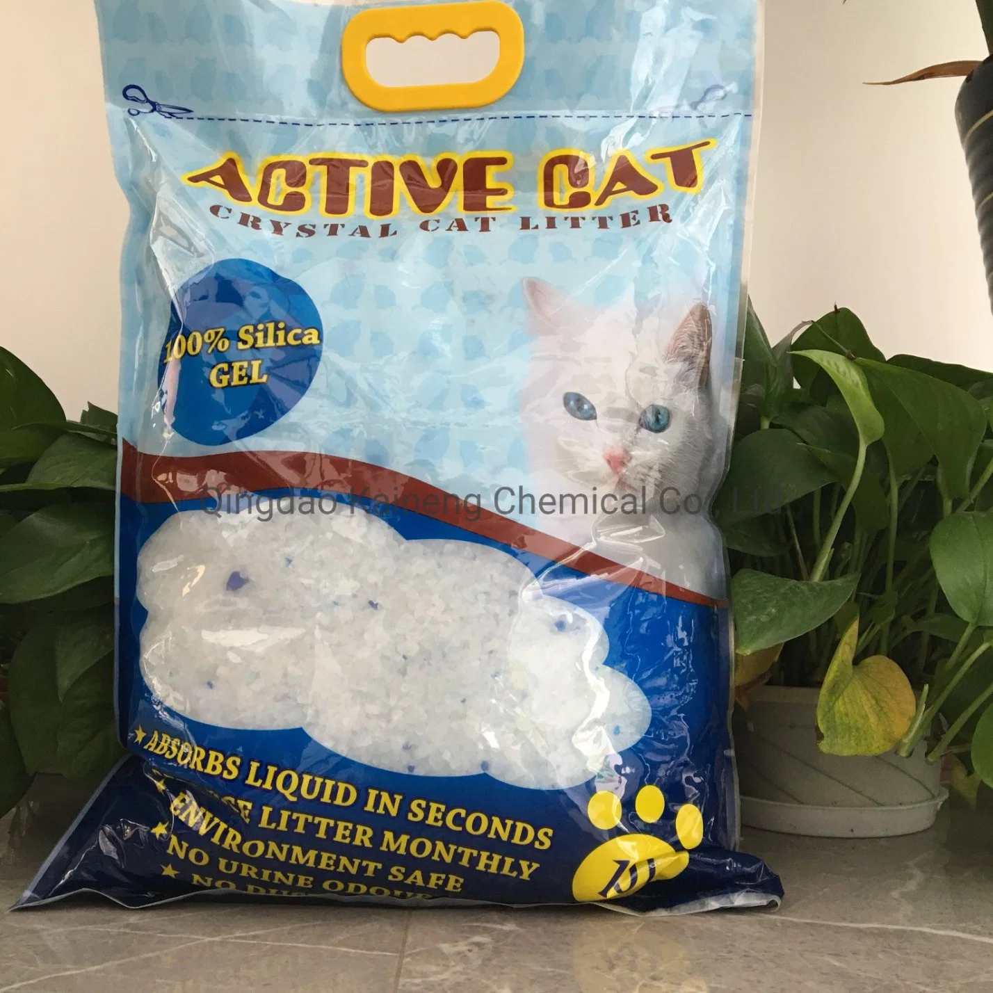 Gel de silice Litière pour chat ajoute bleu