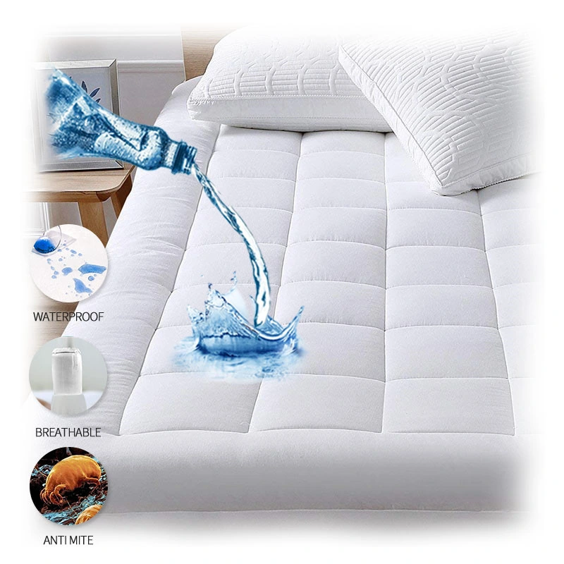 OEM Anti-Mite Hypoallergenic Cotton Terry Fabric Waterproof Mattress Pad Cover