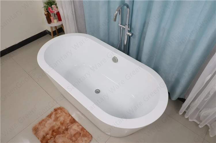 Greengoods Sanitary Ware Wholesale/Supplier Freestanding Acrylic Oval Badkar Baths