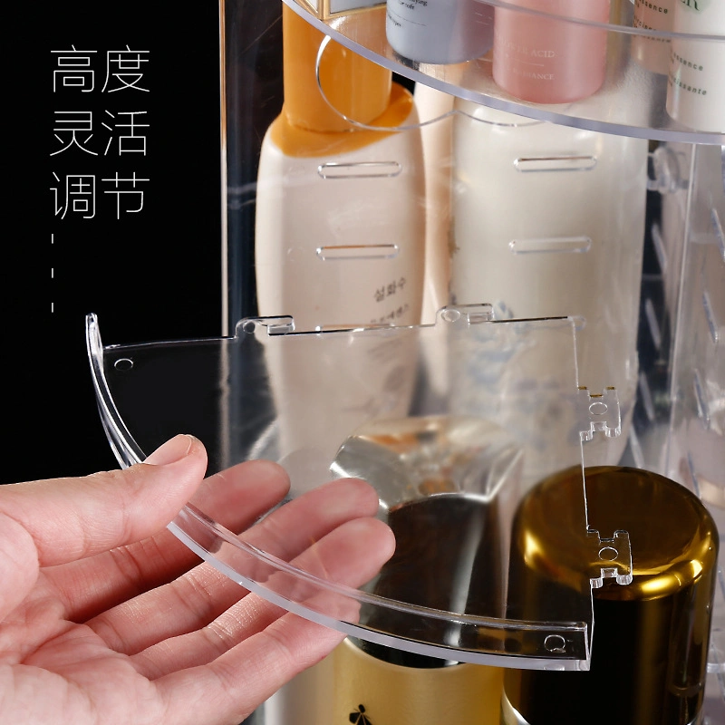 360&deg; Rotating Cosmetic Organizer Makeup Display Stand Transparent Multifunction Plastic Storage Box