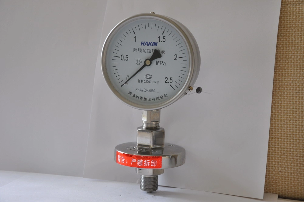 100mm Corrosion - Resistant Diaphragm Pressure Gauge with Flange