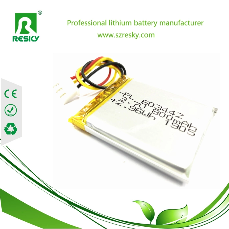 800mAh 3.7V 503450 Li Polymer Battery Pack for Electronic Products