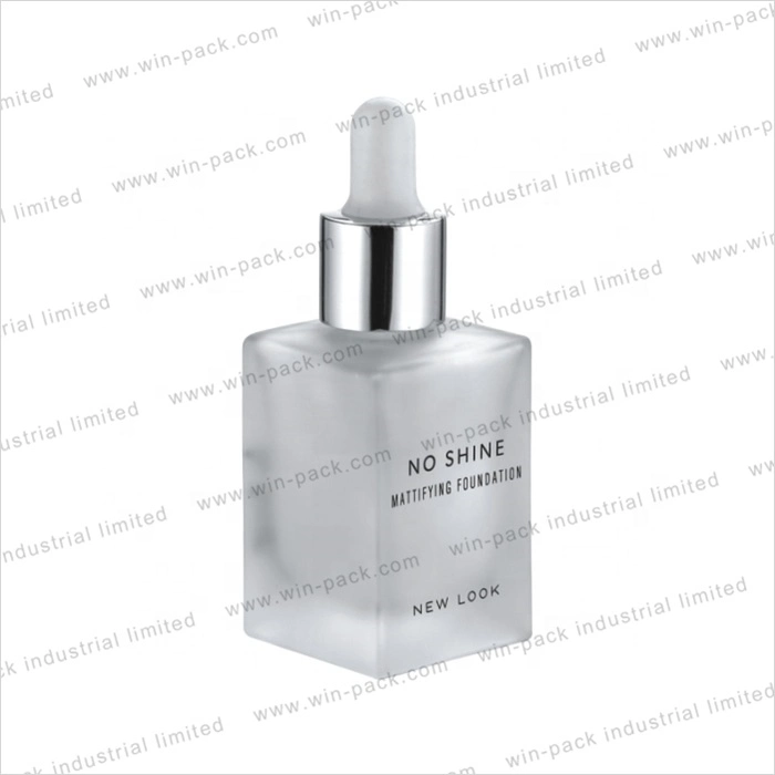15ml 30ml Square Glass Dropper Bottle Glass Container Square Shape Lotion Serum Package for Skincare
