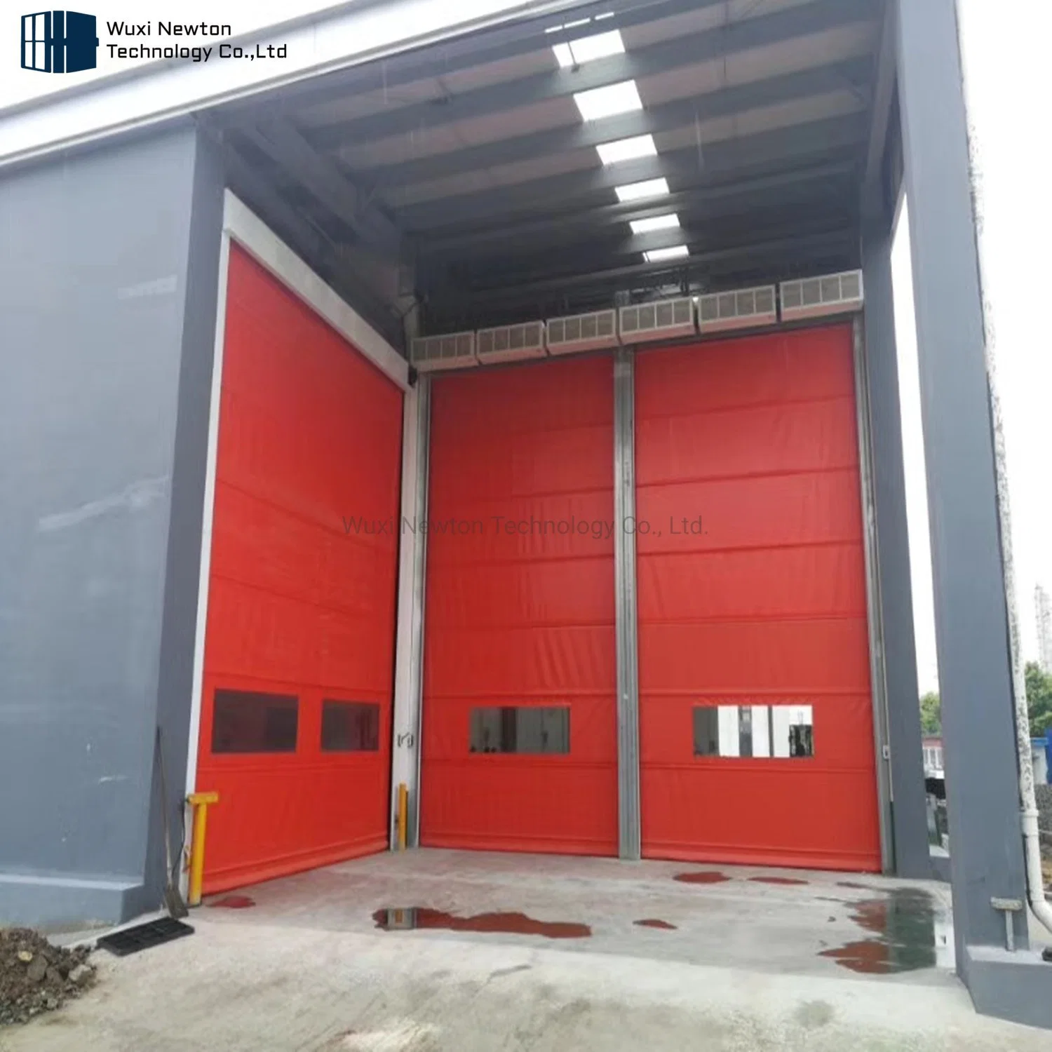 Plastic Folding Roll Shutter Door Industrial Pull Cord Rapid PVC High Speed Stacking Door Factory Warehouse