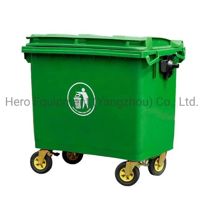 660L Plastic Waste Bin Dumpster Outdoor Stackable Garbage Trash Can with Lids