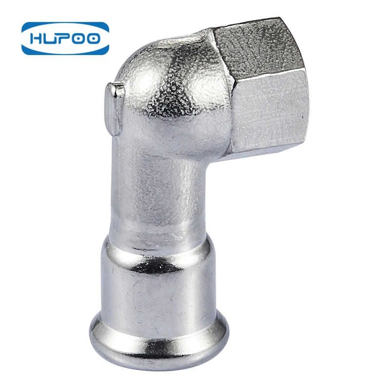 Press Fittings Short Elbow Female M Profile Plumbing Pipe Fittings for Water 304 Stainless Steel Press Fitting