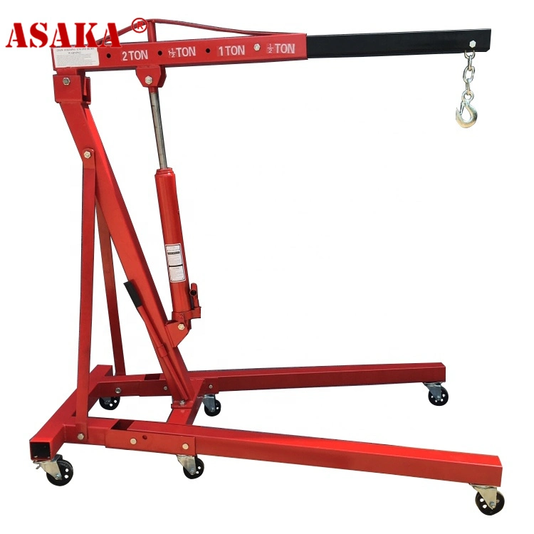 2 Ton Hydraulic Manual Shop Car Hoist Engine Crane Lifting