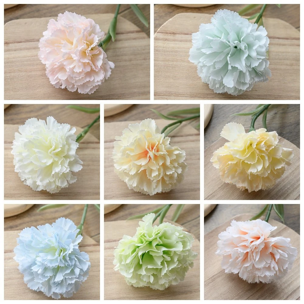 Carnation Mother&prime; S Holiday Gift Imitation Flower Factory Home Decoration Cross-Border Wedding Wholesale/Supplier Fake Flower Design