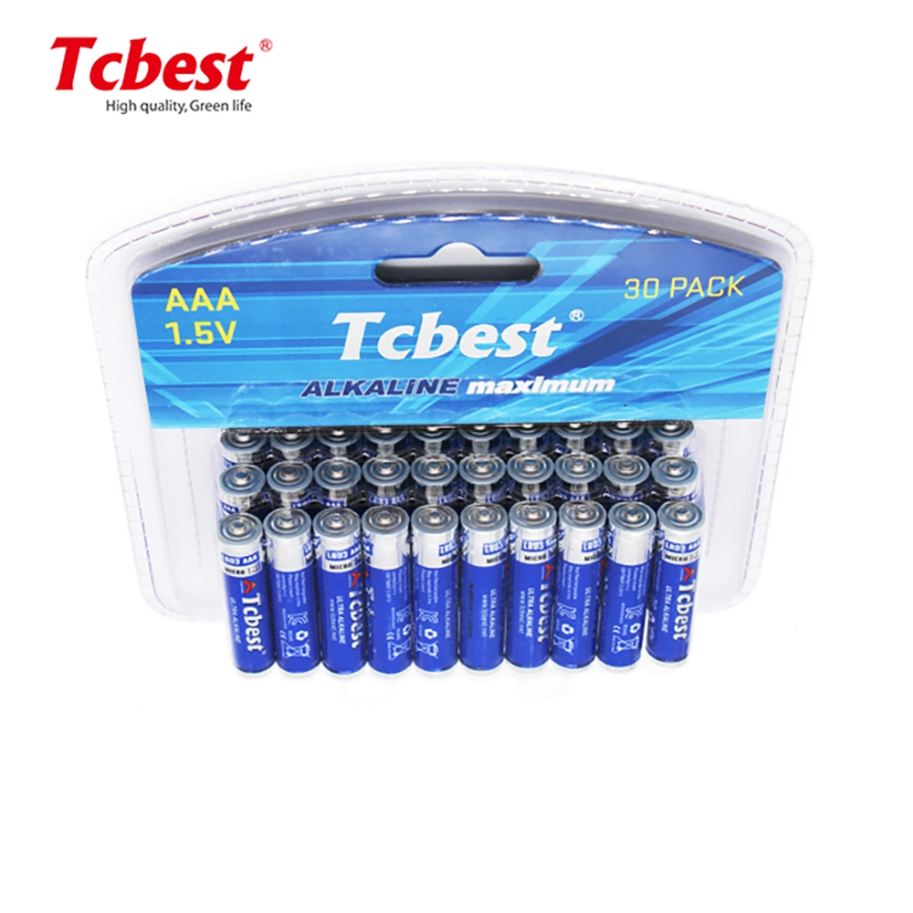 1.5V Non-Rechargeable Lr03 AAA Primary Alkaline Dry Battery with 30PCS/30pack