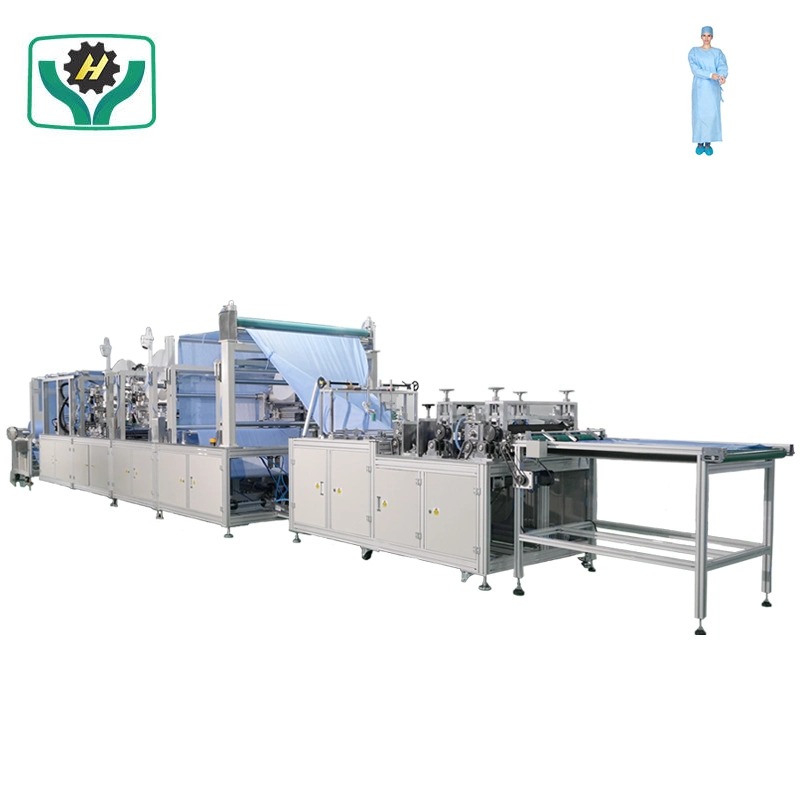 Automatic Nonwoven SMS Fabric Waterproof Medical Protective Hospital Surgical Gown Making Equipment