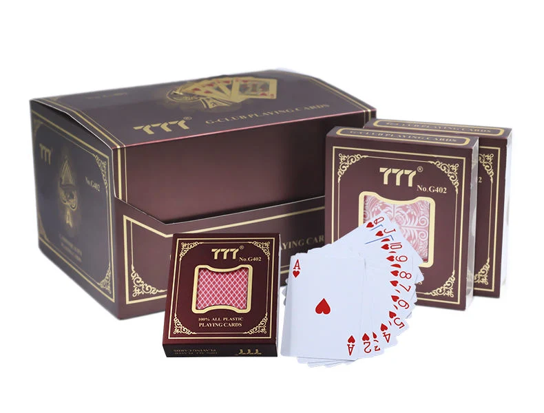 High-End Quality No. 777 Plastic Playing Cards with Plastic Box and Case