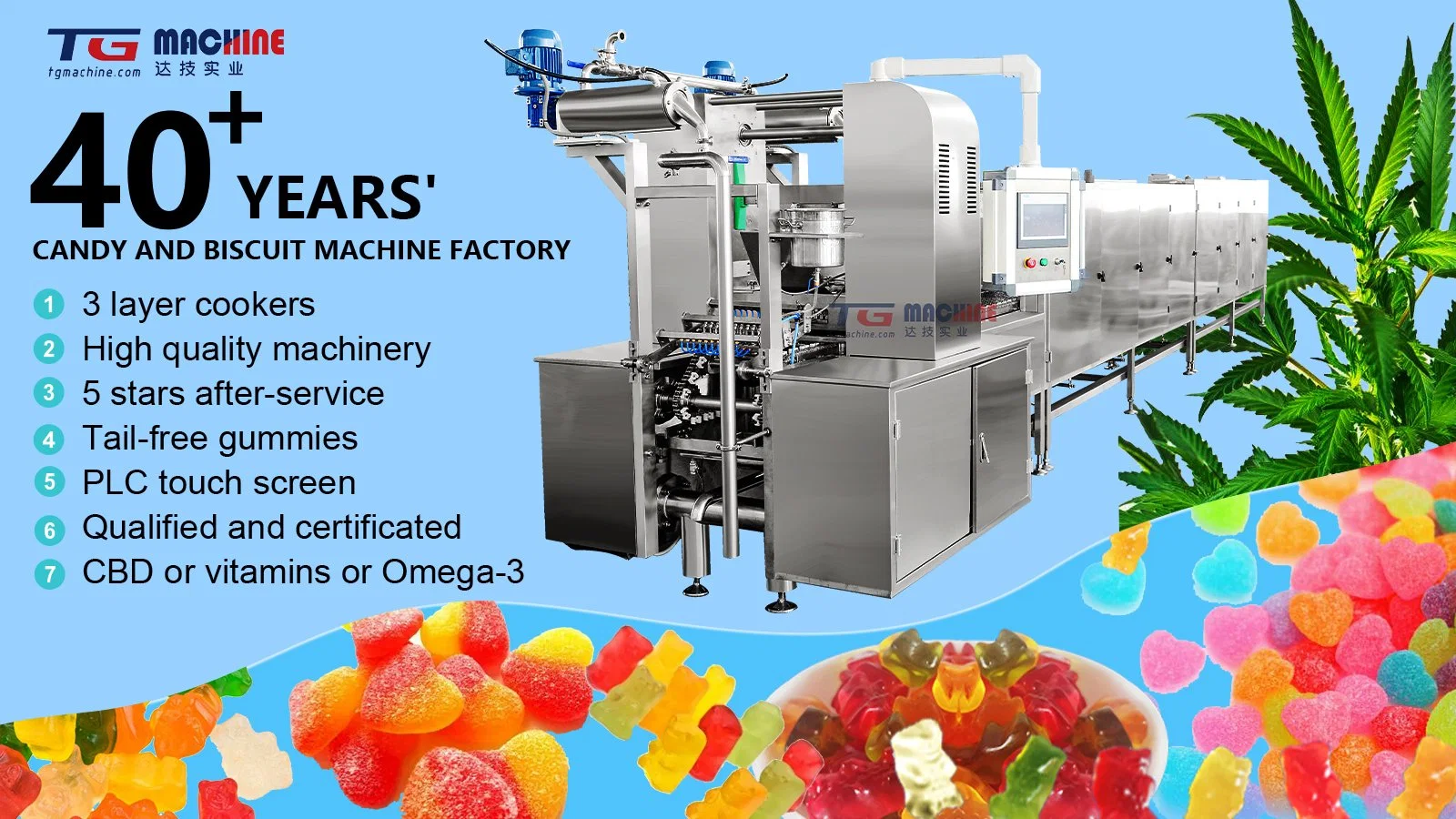 Tg Maschine Gummy Süßigkeiten Gelee Süßigkeiten Weich Gummibär Machen Maschine