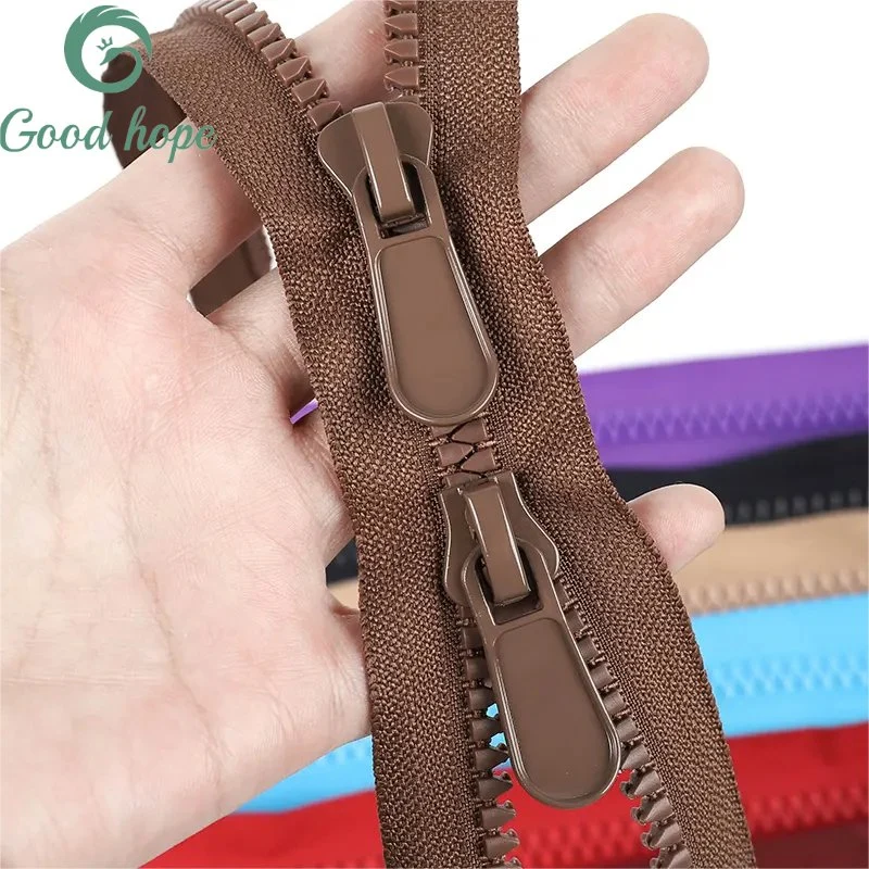 8#Zipper High quality/High cost performance Color Double Open Zipper Big Teeth Big Plastic Garment Resin Zipper