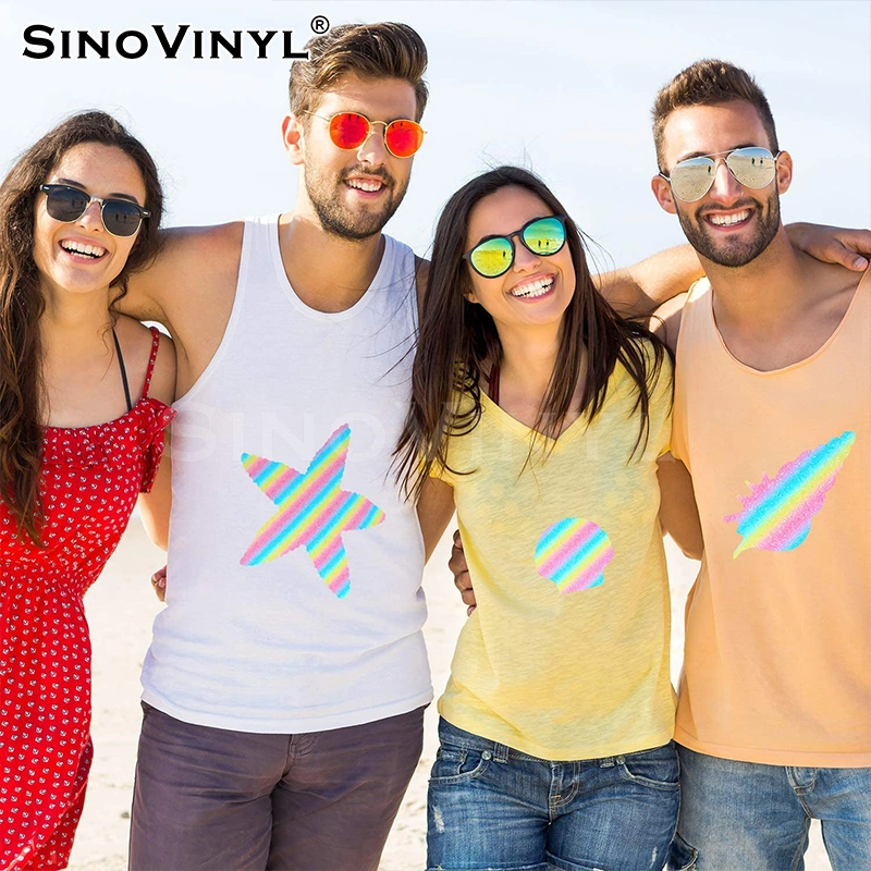 SINOVINYL Glitter Thermal Transfer Vinyl For T-shirt Clothes Hats And Other Textiles