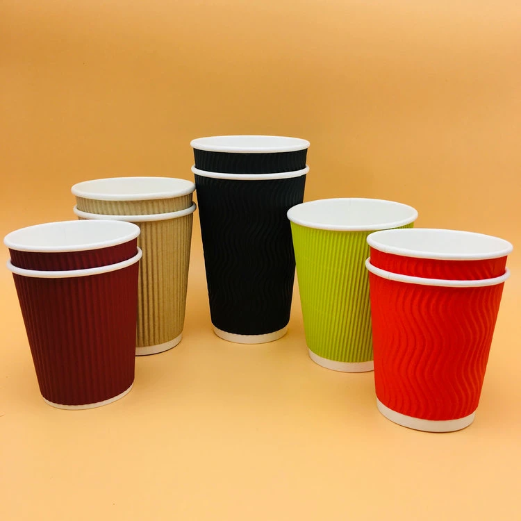 Disposable Recyclable Customized Paper Cups Double Wall 8oz