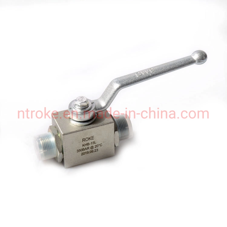 Galvanized Carbon Steel 24 Degree DIN2353 Male Thread High Pressure Ball Valve