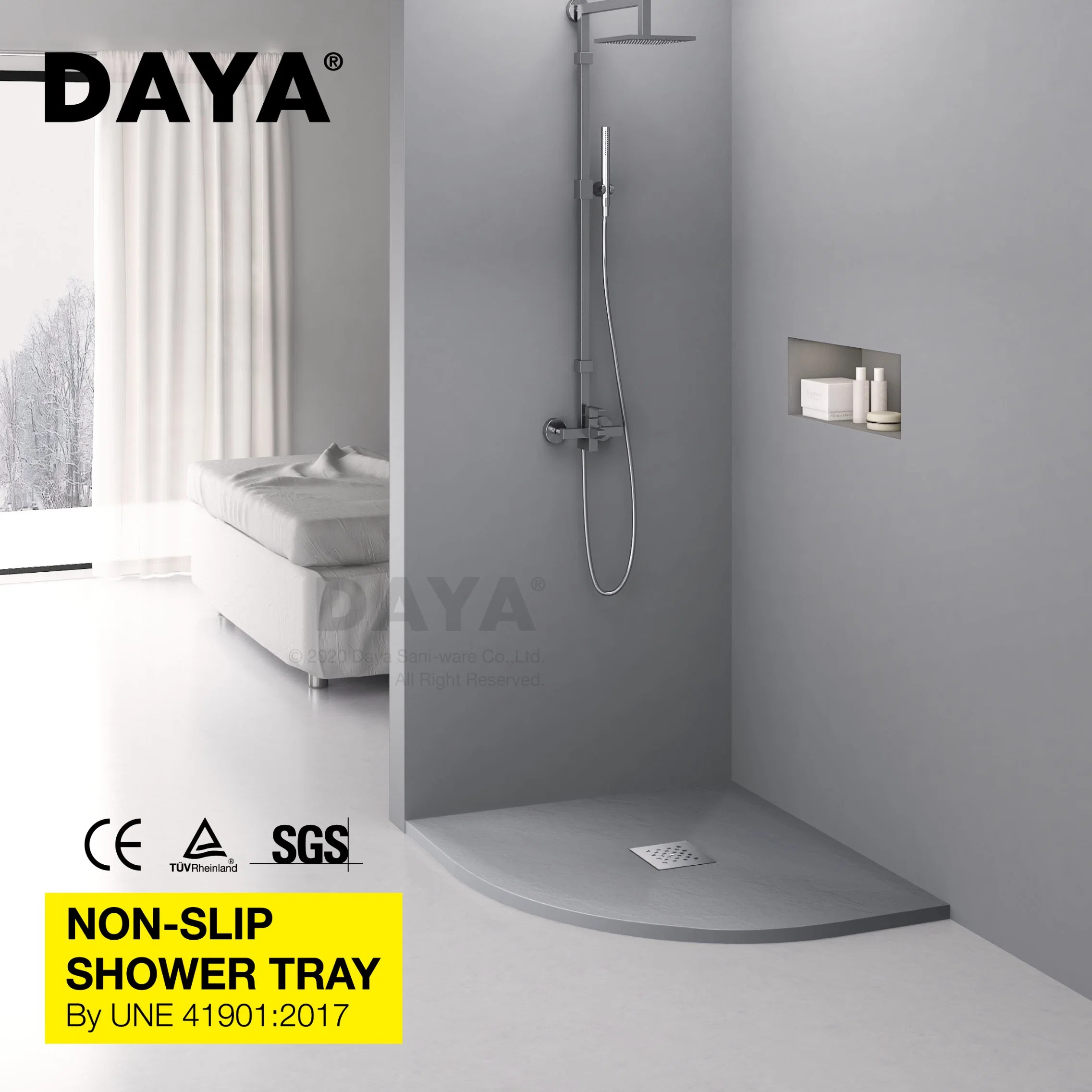 Factory Direct High Quality Resin Acrylic Shower Tray Stone