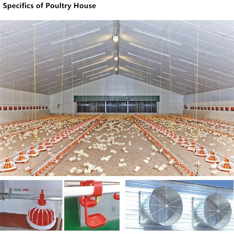 Prefabricated Steel Structure Thermostatic Poultry Chicken House