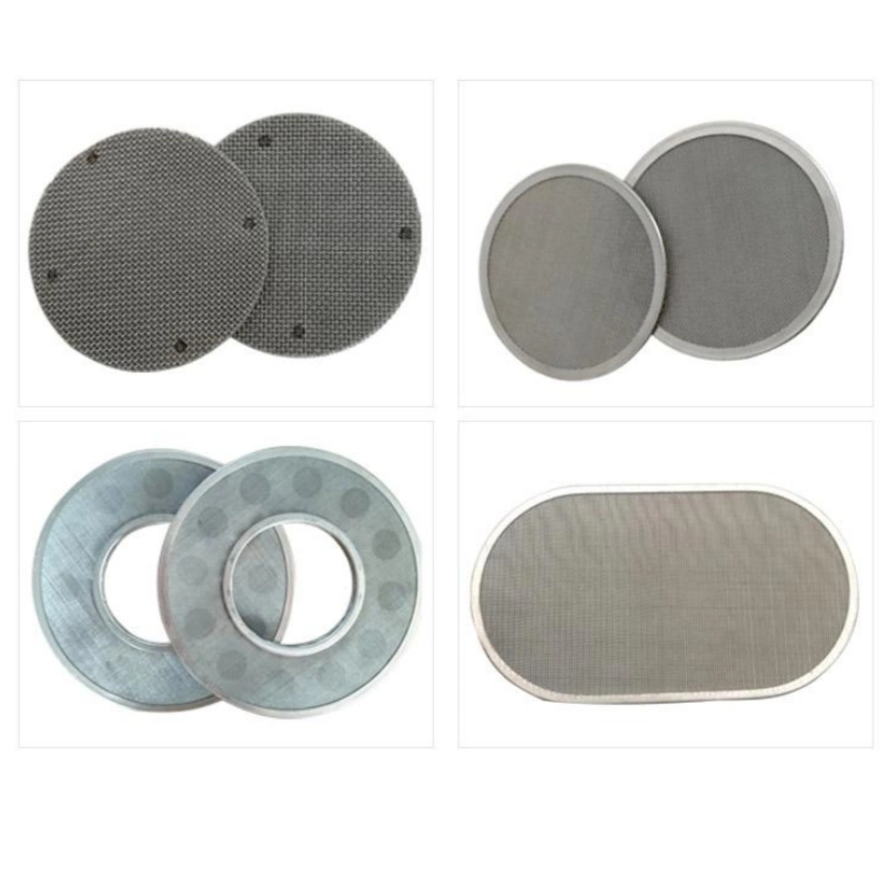 Rimmed Stainless Steel Wire Mesh Cloth Porous Circle Filter Disc