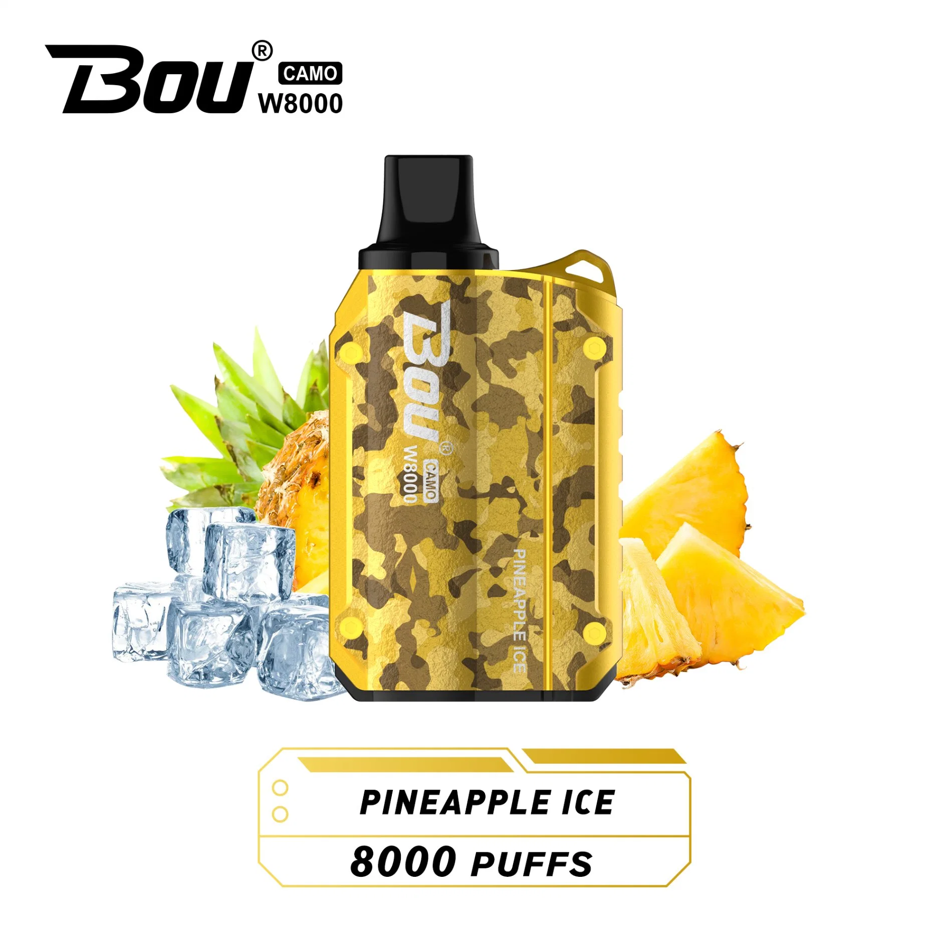 Fruit Flavors Original Bou 8000 Puffs Disposable/Chargeable Vape Pen 2% & 5% Rechargeable Disposable/Chargeable Mini vape