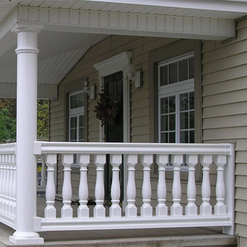 Custom Garden Natural Stone Balcón barandilla White Marble Stair Railing Diseños para la venta