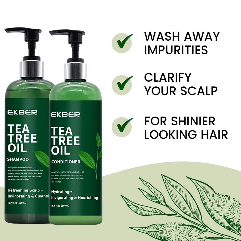 Natürliches Haar Organic Tea Tree ätherisches Öl Shampoo und Conditioner