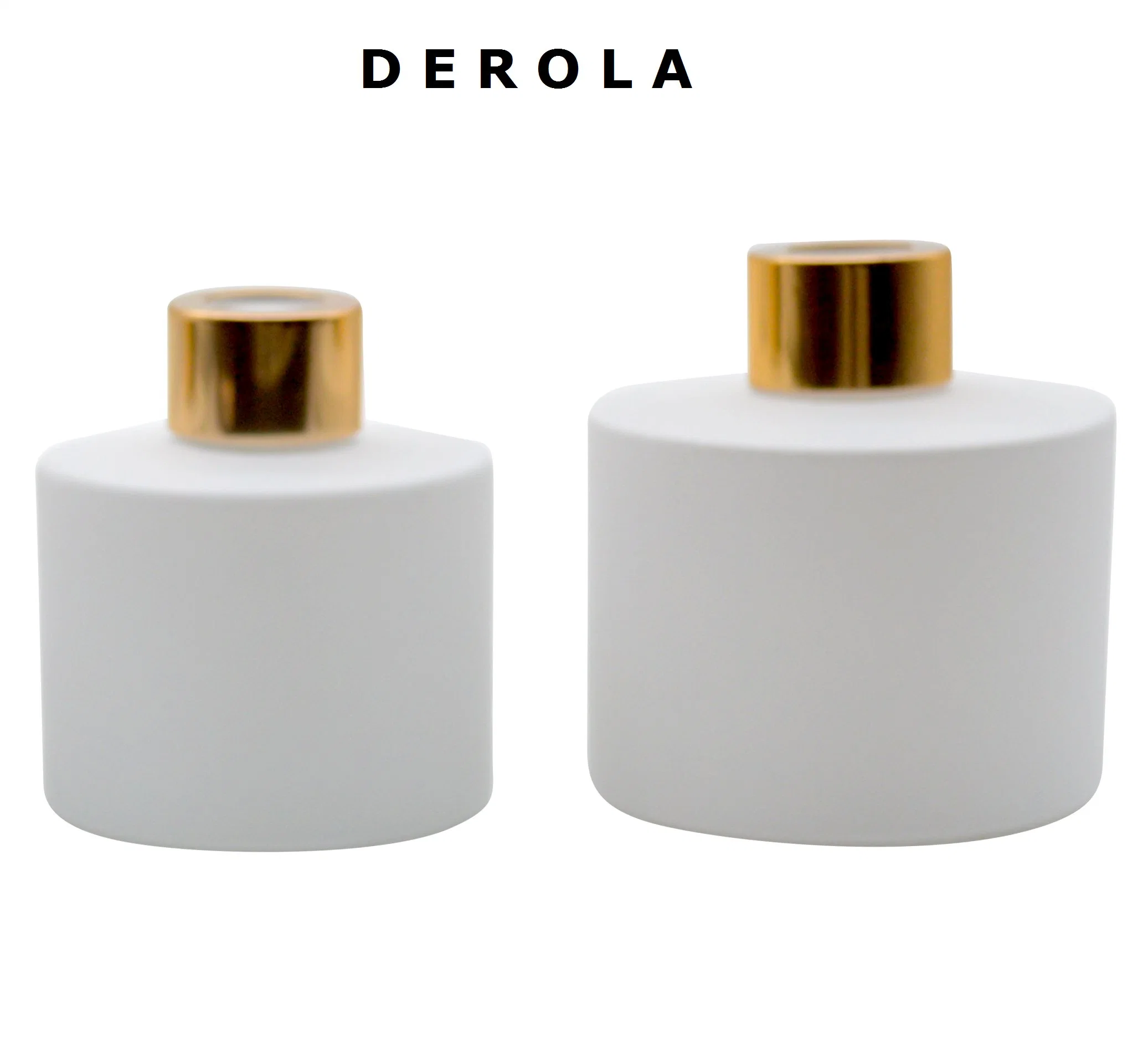 Cylindre en verre blanc Bouteille vide de l'Aromathérapie Reed Diffuseur en verre de parfum avec bouchon