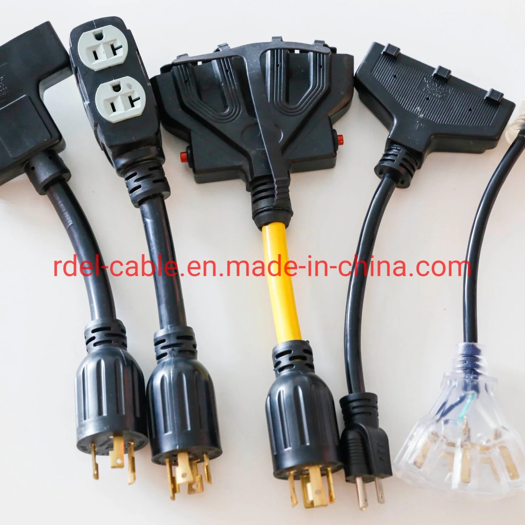 Aprobación UL Y splitter de cable de alimentación múltiple NEMA 5-15P