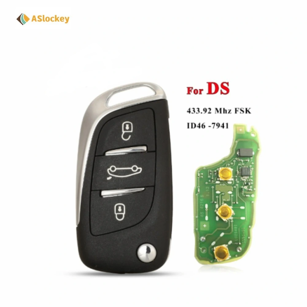 ID46 Pcf7961 Chip 434 MHz Smart Remote Control Car Key Fob for Citroen C3 for Peugeot Hu83/Hca/Va2 Blade