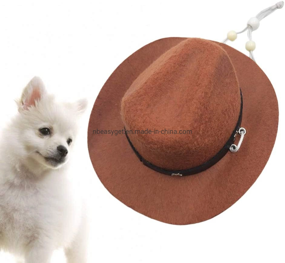 Haustier Kostüm Cowboy Hut Hunde Kostüm Zubehör mit verstellbarem Seil Design Esg12443