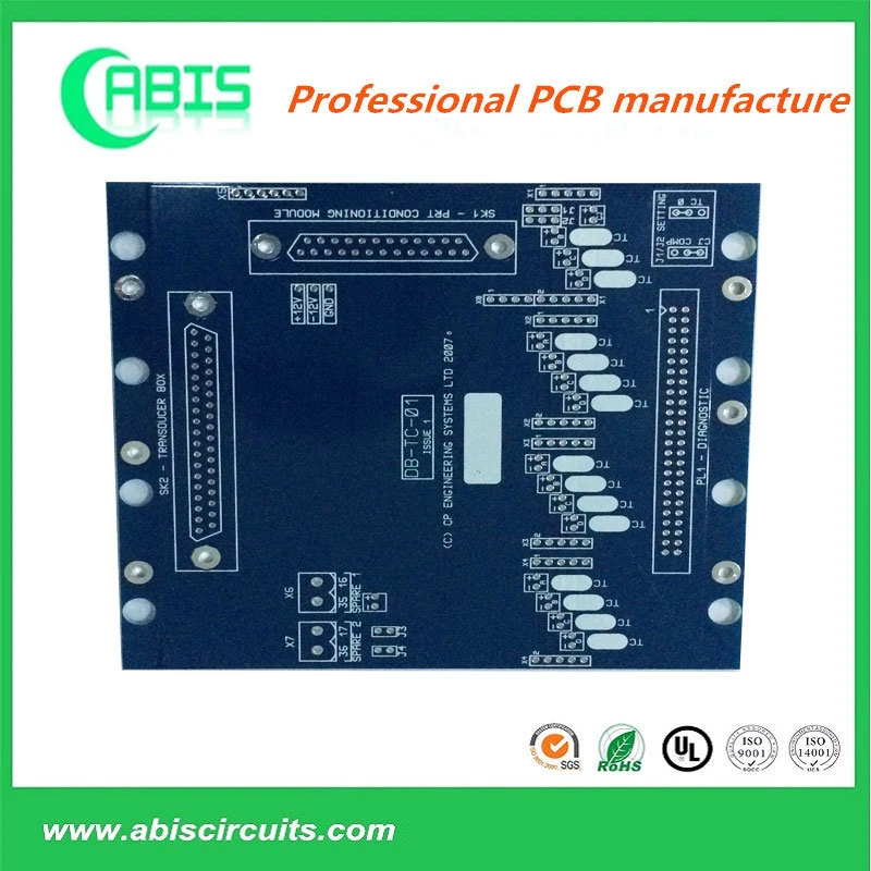 Multi Layers Electronics PCB Printed Circuits Board Made of Fr4 Tg150 with 2 U" Enig in Blue Ink