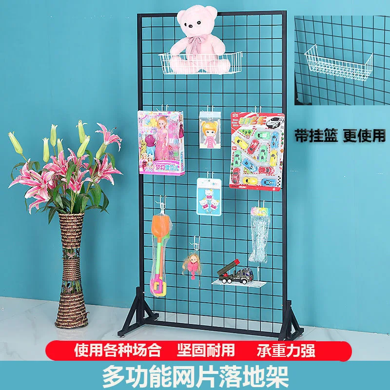 Hanging Peg Wire Mesh Grid Display Rack Shelf for Sale