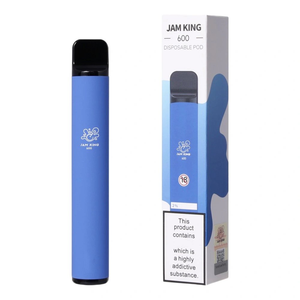 مصنع القردة العليا الأوروبية Jam King 600 Puff Plus Vape China 2 مل قلم سجائر 550mAh E Cigarette