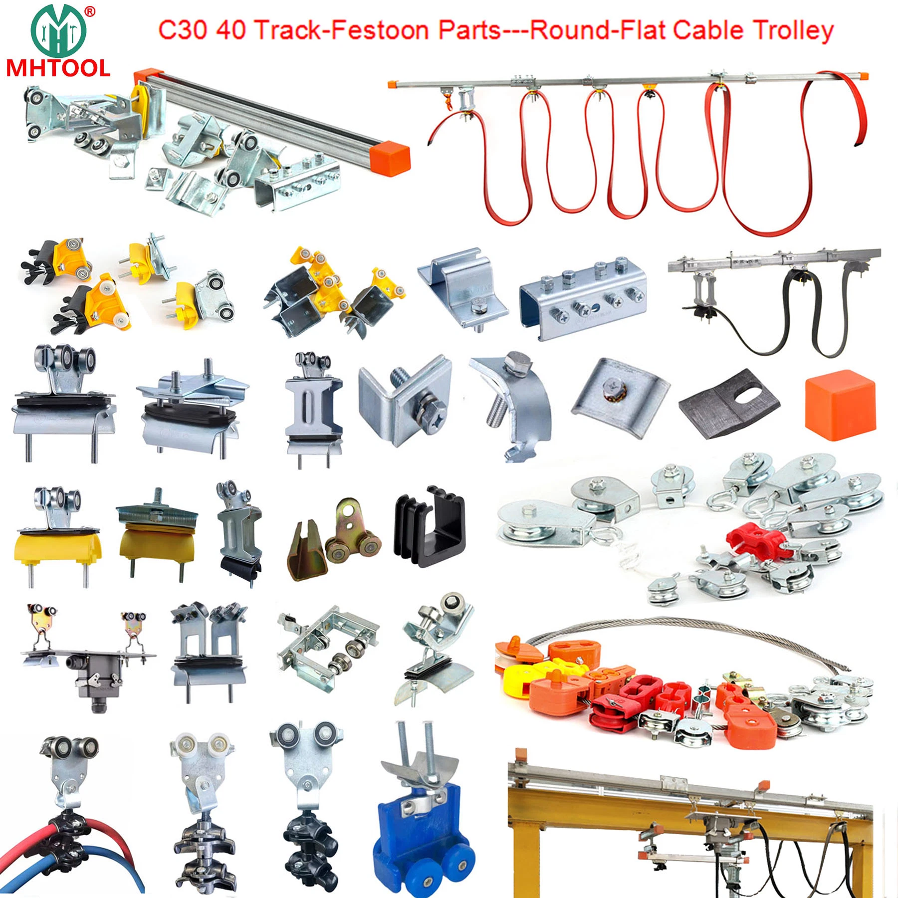 Câble en plastique Explosion-Proof milieu Trolley-C30 C40 voie