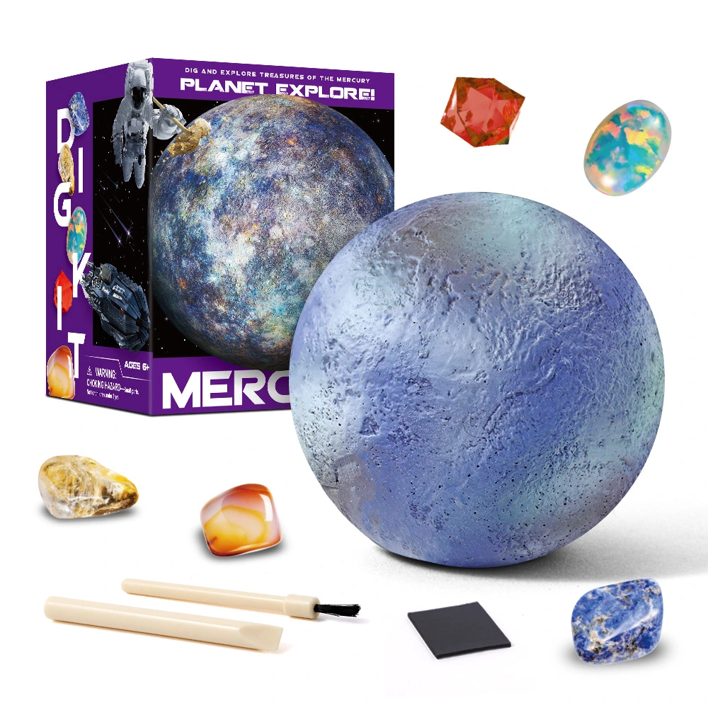Научные образования игрушки образовательные Детская народная наука Солнечная система восемь Планетные исследования Gemstone Digging Archaeological Toys