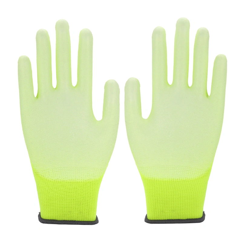 Light Weight Anti-Static Black Nylon Dipped PU Touchscreen Extreme Grip Safety Work Gloves