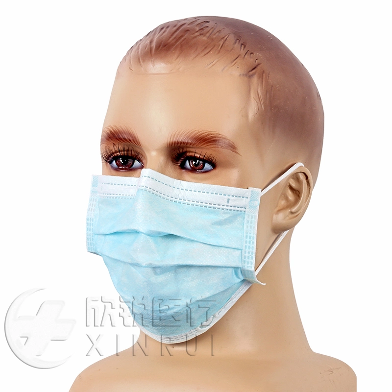 Protection jetable médicale 3 plis masque Masque chirurgical médical avec boucle de l'oreille
