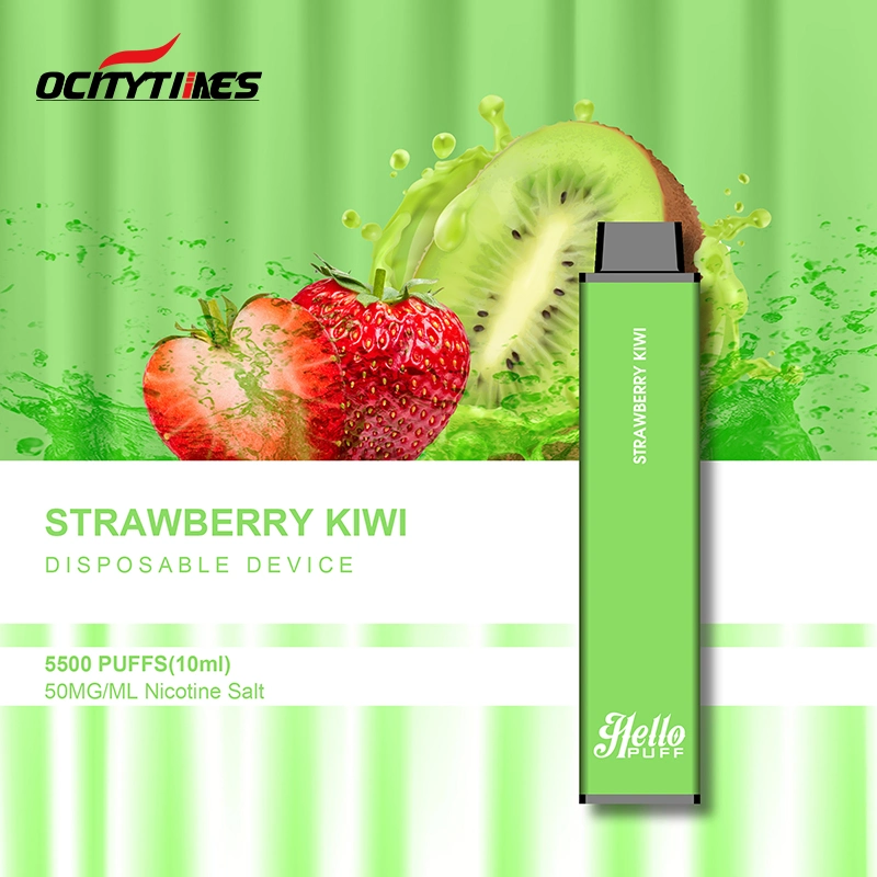 Ocitytimes Cheap Wholesale/Supplier Disposable/Chargeable Hellopuff 5500puffs Puff Bar Electronic Cigarette 500mAh Battery Disposable/Chargeable Vape