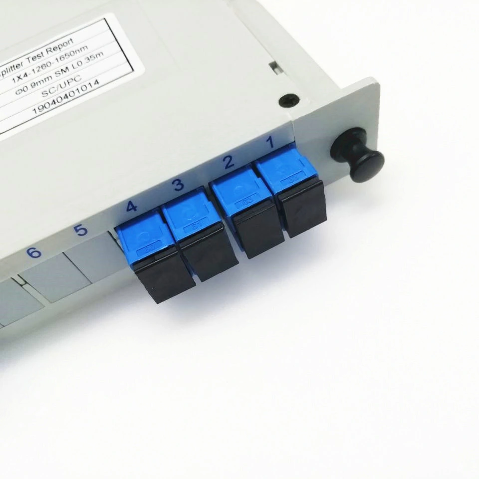 1*4 Sc/UPC divisor óptico de fibra de APC PLC Splitter caja con inserción tipo