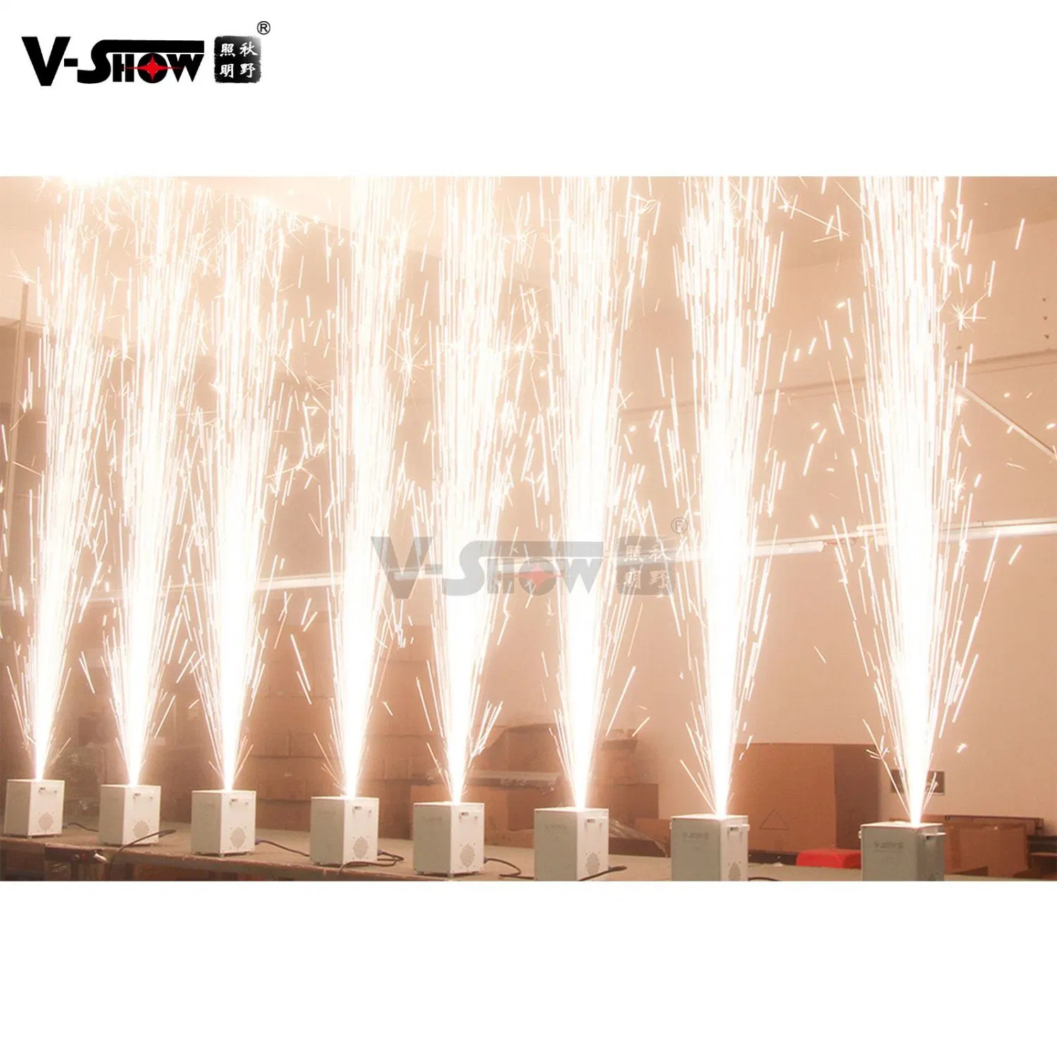 V-Show 650W Cold Spark Fountain Wedding Indoor Cold Fireworks Spark Machine with Remote Control