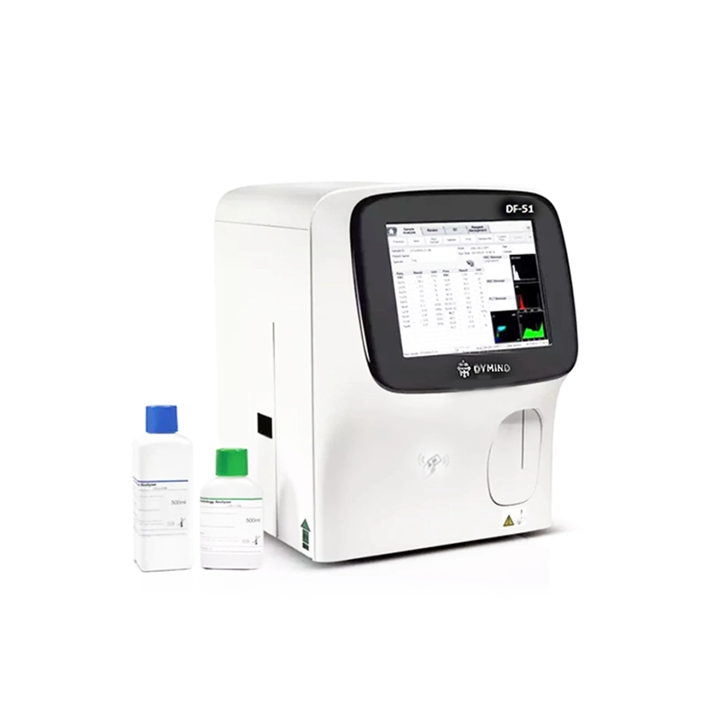 Auto Hematology Analyzer 5 جزء الدم اختبار آلة طبية CBC الماكينة