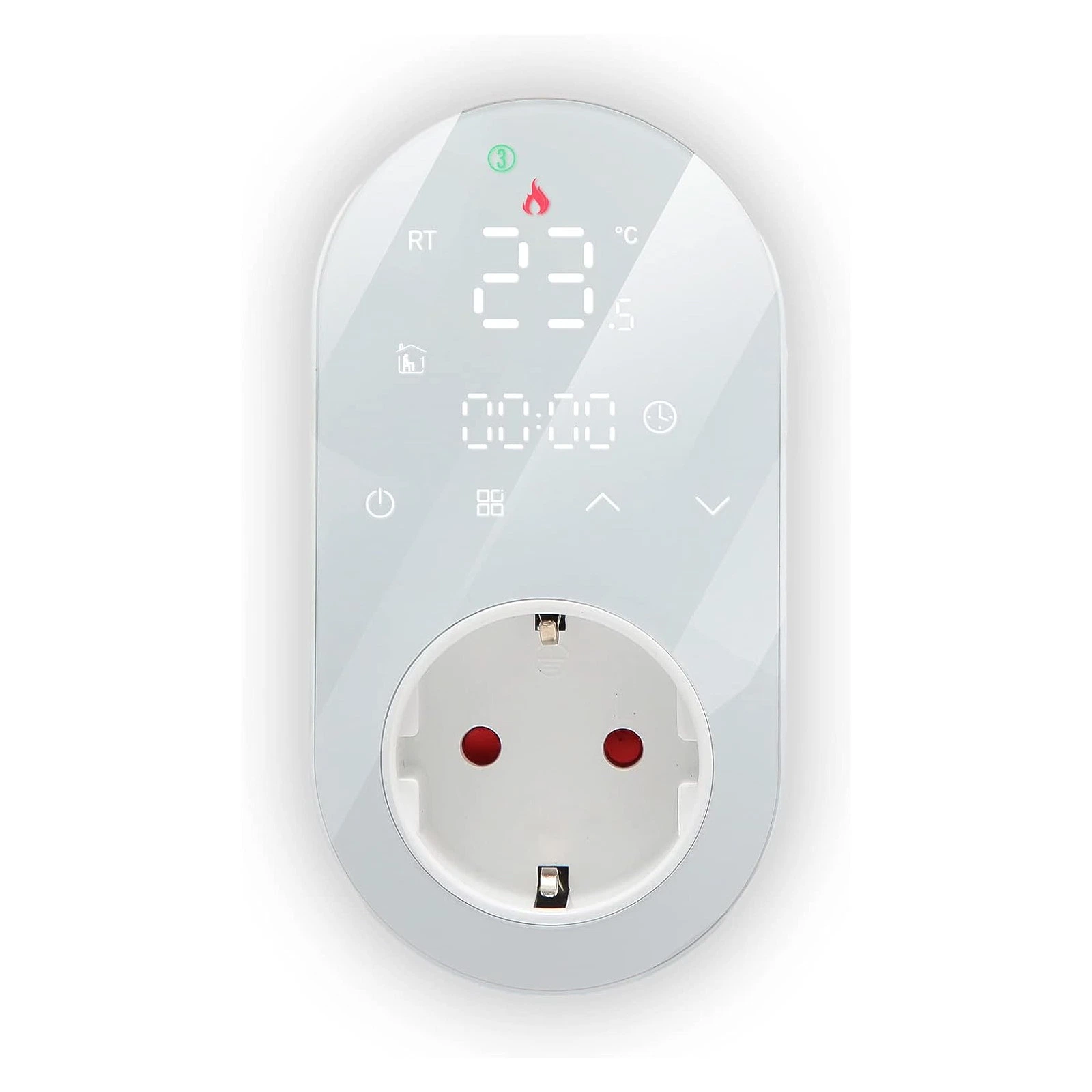 EU UK Us 16A WiFi Digital Thermostat Outlet Plug APP Control Socket Temperature Controller with Touch Button