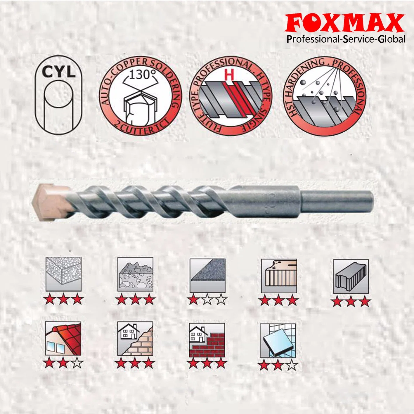 Tungsten Carbide Insert Masonry Drill Bit (FXD-85)