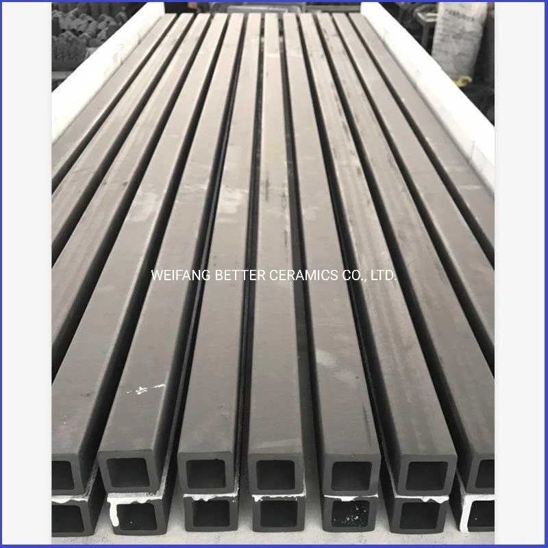 Sintering Silicon Carbide Ceramic Tubes Kiln Furnitures Sisic/Rbsic Beams Square Beams Maximum Operating Temperature 1380 degrees