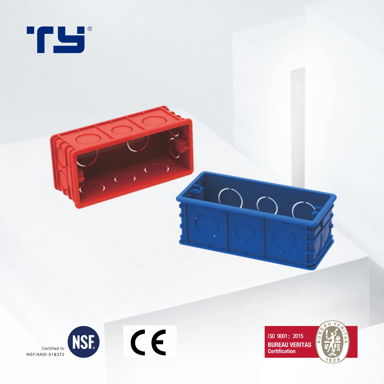 DIN DE PVC cuatro formas hexagonales de salida de la caja de empalmes con seis el cruce de montaje del tubo de puerto